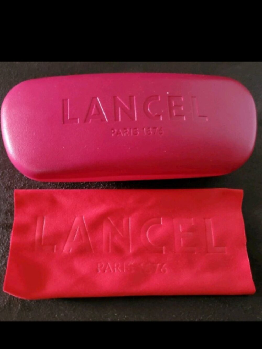 NEW Lancel Women's Sunglasses Case Hot Pink